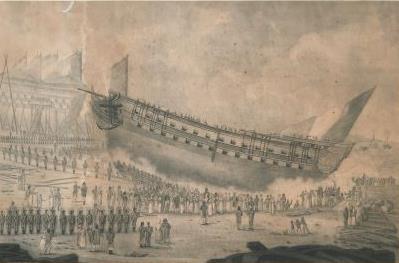 Launch of the ship of the line 'Charlemagne'