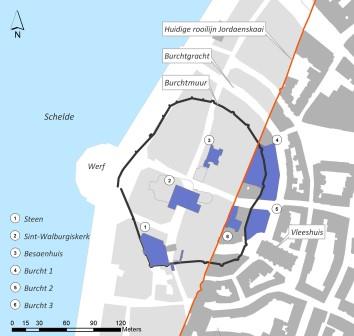 Situation of the archaeological survey of the fortress 2008-2009