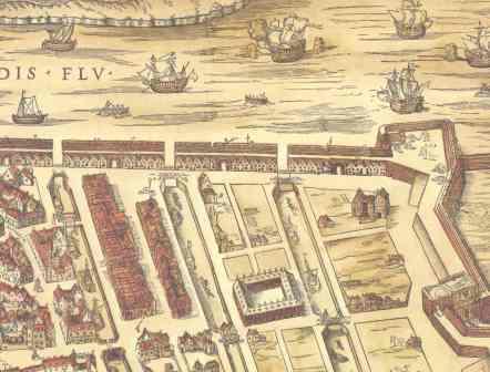  Nieuwstad: quays on the map of Virgilius Bononiensis